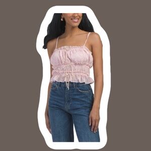 Clover Pink Bow Detail Tank Top New without tags Size Medium